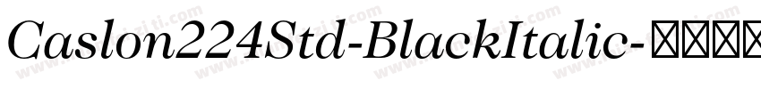 Caslon224Std-BlackItalic字体转换