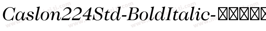 Caslon224Std-BoldItalic字体转换