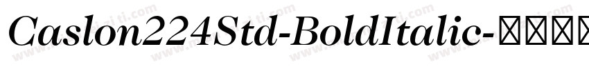 Caslon224Std-BoldItalic字体转换