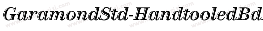 GaramondStd-HandtooledBdIt字体转换
