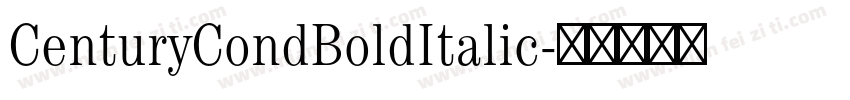 CenturyCondBoldItalic字体转换