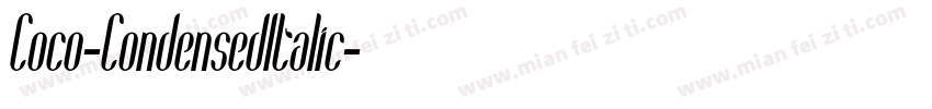 Coco-CondensedItalic字体转换
