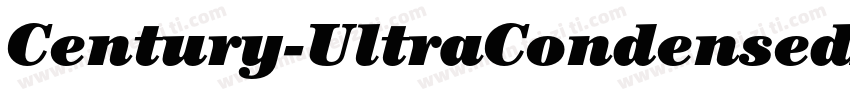 Century-UltraCondensedItalic字体转换