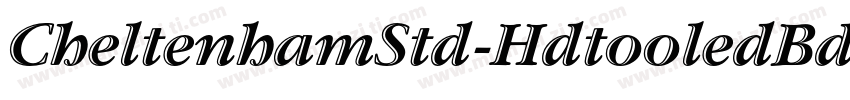 CheltenhamStd-HdtooledBdIt字体转换