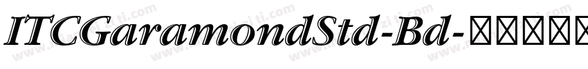 ITCGaramondStd-Bd字体转换