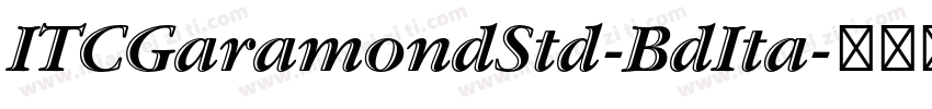 ITCGaramondStd-BdIta字体转换