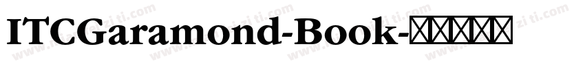 ITCGaramond-Book字体转换