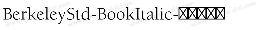 BerkeleyStd-BookItalic字体转换