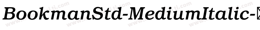 BookmanStd-MediumItalic字体转换