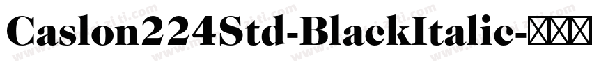 Caslon224Std-BlackItalic字体转换