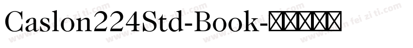 Caslon224Std-Book字体转换