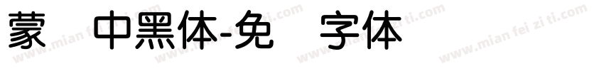 蒙纳中黑体字体转换