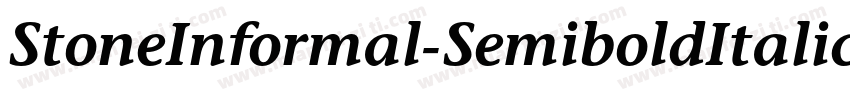 StoneInformal-SemiboldItalic字体转换