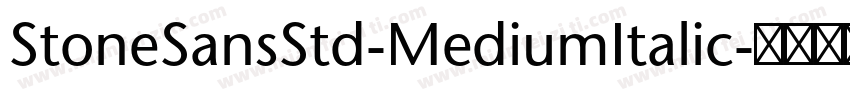 StoneSansStd-MediumItalic字体转换