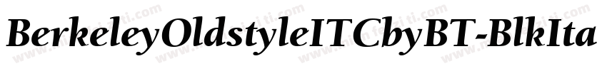 BerkeleyOldstyleITCbyBT-BlkItal字体转换