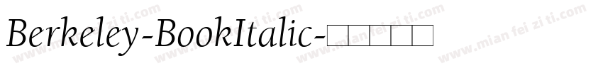 Berkeley-BookItalic字体转换