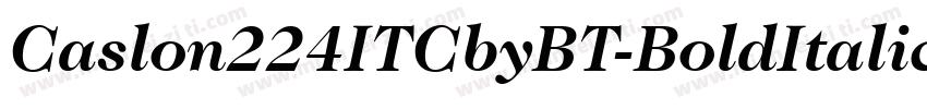 Caslon224ITCbyBT-BoldItalic字体转换