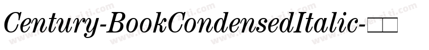 Century-BookCondensedItalic字体转换