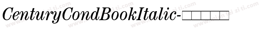 CenturyCondBookItalic字体转换