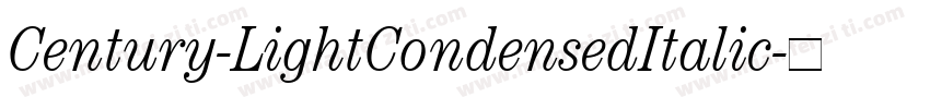 Century-LightCondensedItalic字体转换