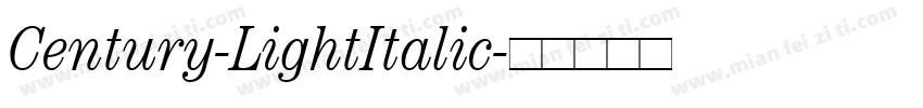 Century-LightItalic字体转换