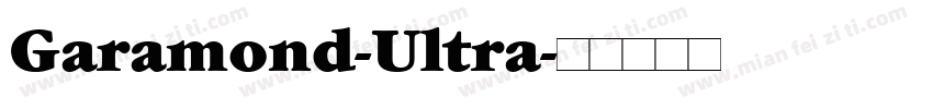 Garamond-Ultra字体转换