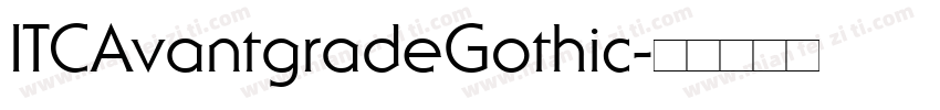 ITCAvantgradeGothic字体转换