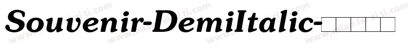 Souvenir-DemiItalic字体转换