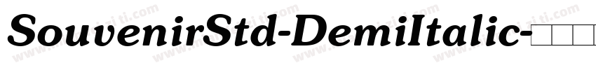 SouvenirStd-DemiItalic字体转换