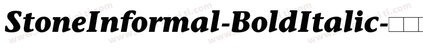 StoneInformal-BoldItalic字体转换