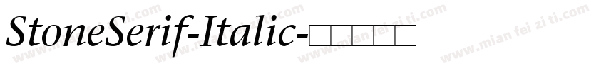 StoneSerif-Italic字体转换