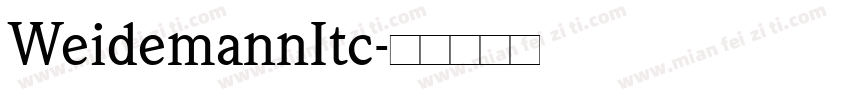 WeidemannItc字体转换