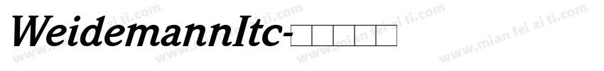 WeidemannItc字体转换
