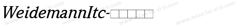 WeidemannItc字体转换