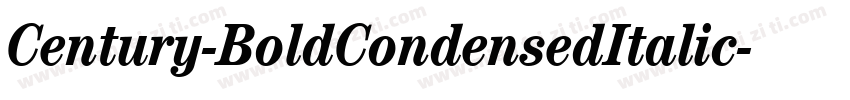 Century-BoldCondensedItalic字体转换