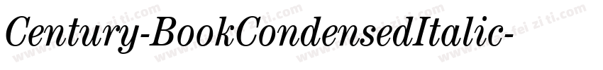 Century-BookCondensedItalic字体转换