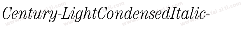 Century-LightCondensedItalic字体转换