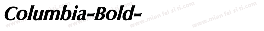 Columbia-Bold字体转换