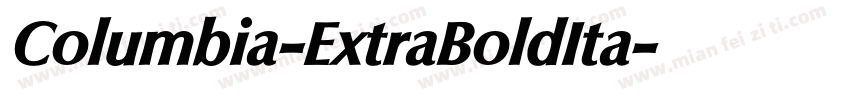 Columbia-ExtraBoldIta字体转换