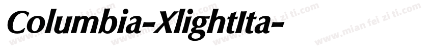 Columbia-XlightIta字体转换