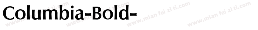 Columbia-Bold字体转换