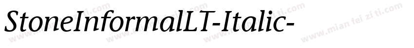 StoneInformalLT-Italic字体转换