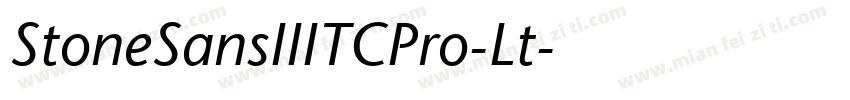 StoneSansIIITCPro-Lt字体转换