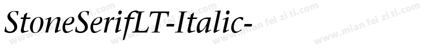 StoneSerifLT-Italic字体转换