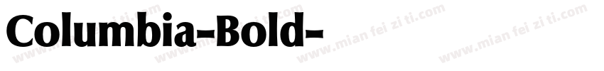 Columbia-Bold字体转换