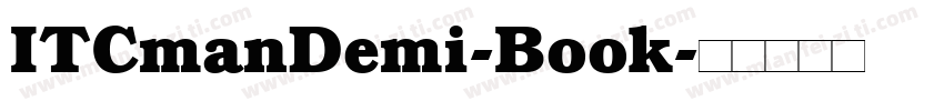 ITCmanDemi-Book字体转换