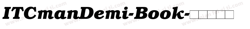 ITCmanDemi-Book字体转换