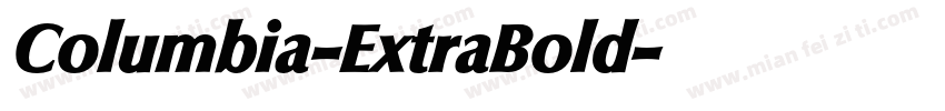 Columbia-ExtraBold字体转换