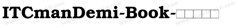 ITCmanDemi-Book字体转换