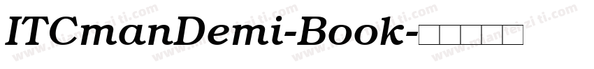 ITCmanDemi-Book字体转换